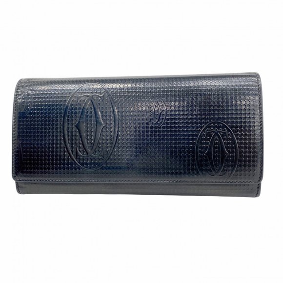 Cartier Happy Birthday Long Wallet, Leather, Black, Men's and Women's - Picture 1 of 13